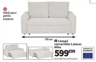 Conforama Canapé convertible 2 places Mika offre