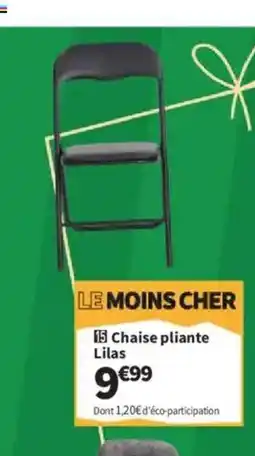 Conforama Chaise pliante Lilas offre