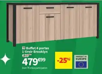 Conforama Buffet 4 portes 1 tiroir Brooklyn offre