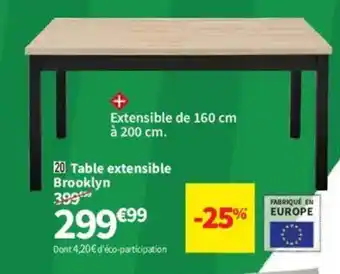 Conforama Table extensible Brooklyn offre