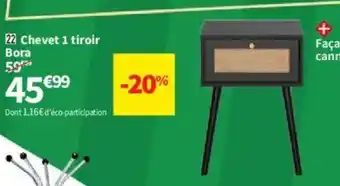 Conforama Chevet 1 tiroir Bora offre