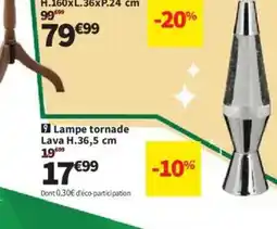 Conforama Lampe tornade Lava offre