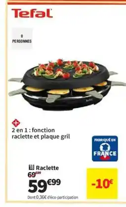 Conforama TEFAL Raclette offre