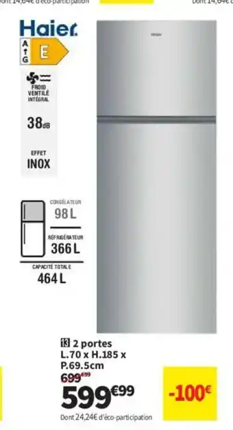 Conforama HAIER 2 portes offre