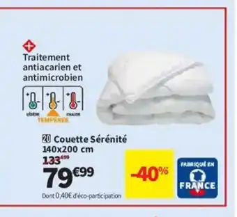 Conforama Couette Sérénité offre