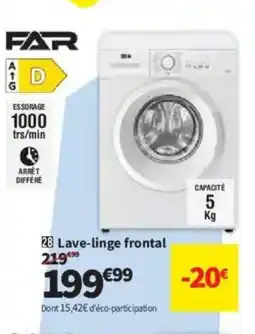 Conforama FAR Lave-linge frontal offre