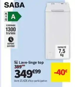 Conforama SABA Lave-linge top offre