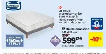 Conforama Matelas Sensation offre