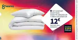 Conforama Kit confort pour tous couette + oreiller offre