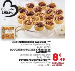 Hyper U Mini quiches st jacques offre