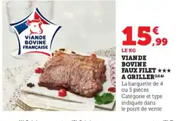 Hyper U Viande bovine faux filet a griller offre