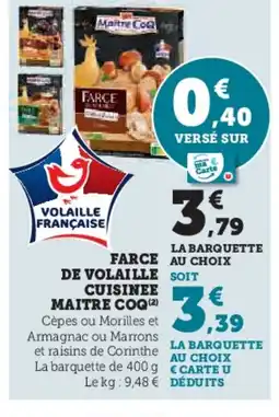 Hyper U MAITRE COQ Farce de volaille cuisinee offre