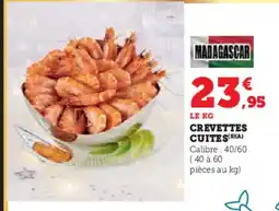 Hyper U Crevettes cuites offre
