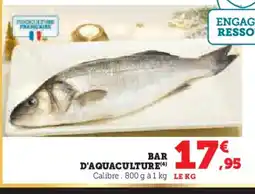 Hyper U Bar d'aquaculture offre