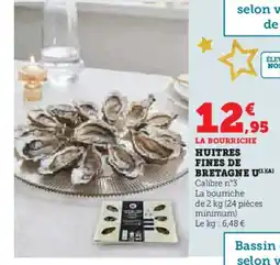 Hyper U Huitres fines de bretagne u offre