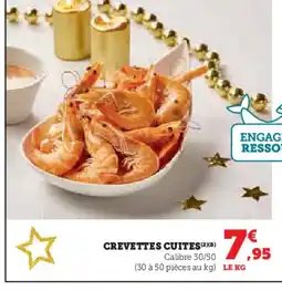 Hyper U Crevettes cuites offre