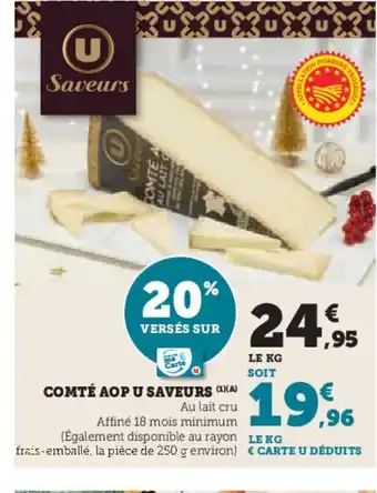 Hyper U Comté aop u saveurs offre
