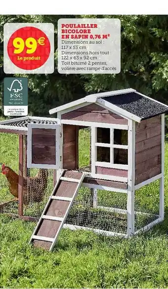 Poulailler Bicolore En Sapin
