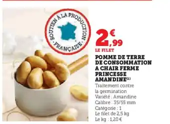 Hyper U Pomme de terre de consommation a chair ferme princesse amandine offre