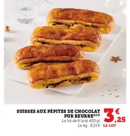 Hyper U Suisses aux pépites de chocolat pur beurre offre