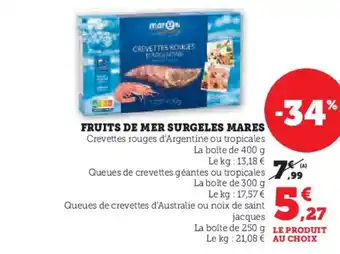 Hyper U MARES Fruits de mer surgeles offre
