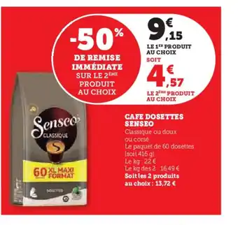 Hyper U SENSEO Cafe dosettes offre