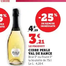 Hyper U Cidre perle val de rance offre