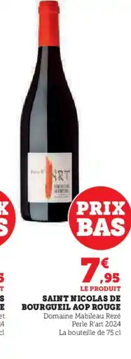 Hyper U Saint nicolas de bourgueil aop rouge offre