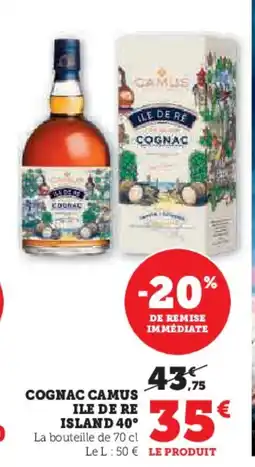 Hyper U Cognac camus ile de re island 40° offre