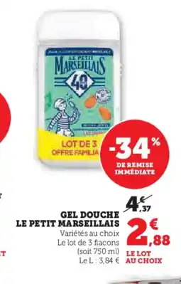 Hyper U LE PETIT MARSEILLAIS Gel douche offre