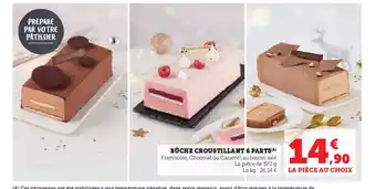 Hyper U Bûche croustillant 6 parts offre