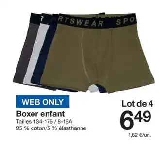 Zeeman Boxer enfant offre