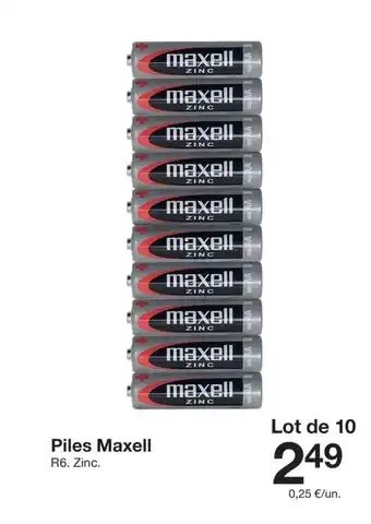Zeeman MAXELL Piles offre