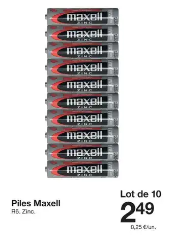 Zeeman MAXELL Piles offre