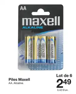 Zeeman MAXELL Piles offre