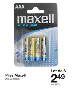 Zeeman MAXELL Piles offre