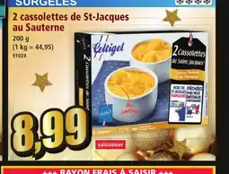 Norma 2 cassolettes de St-Jacques au Sauterne offre