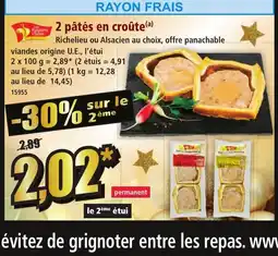 Norma 2 pâtés en croûte offre