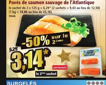 Pavés de saumon sauvage de l'Atlantique