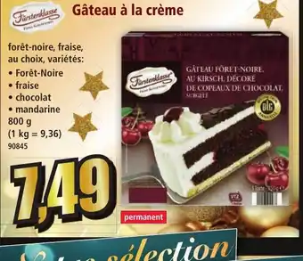 Norma FÜRSTENKLASSE Gâteau à la crème offre