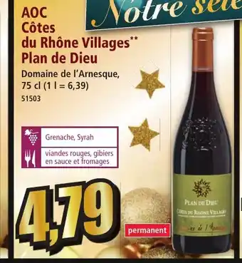 Norma AOC Côtes du Rhône Villages Plan de Dieu offre