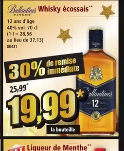 Norma BALLANTINE'S Whisky écossais offre