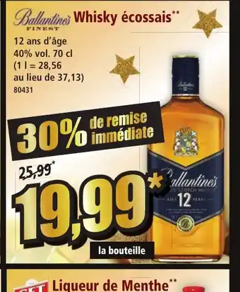 Norma BALLANTINE'S Whisky écossais offre