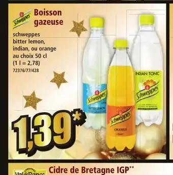 Norma SCHWEPPES Boisson gazeuse offre