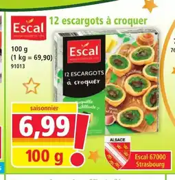 Norma ESCAL 12 escargots à croquer offre