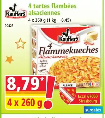 Norma KAUFFER'S 4 tartes flambées alsaciennes offre