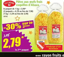 Norma LA COLOMBE Pâtes aux œufs frais coquilles d'Alsace offre