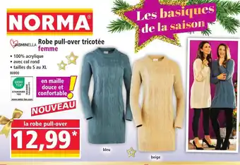 Norma JASMINELLA Robe pull-over tricotée femme offre