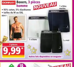 Norma DONNAY Boxers, 3 pièces homme offre