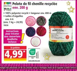 Norma CREATELLI Pelote de fil chenille recyclée offre